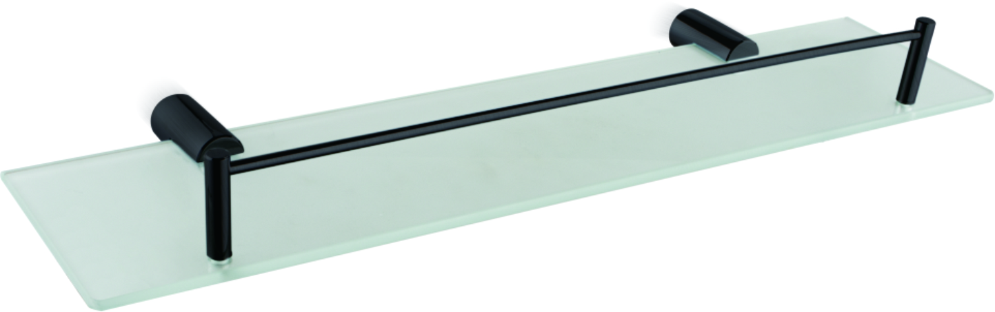 Полка стеклянная 1- ярус, черный HB 8407-7