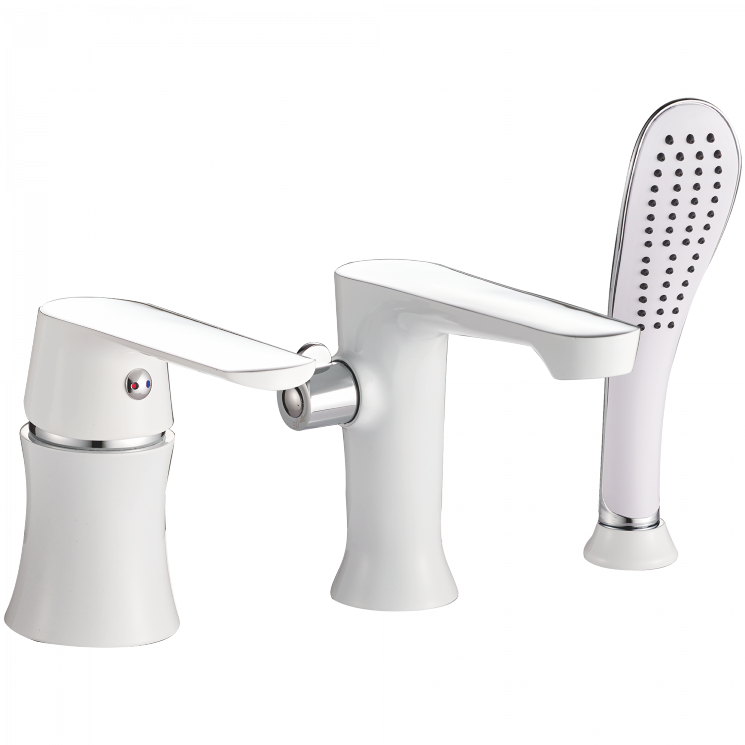 Смеситель на борт ванны Haiba HB 80804, белый