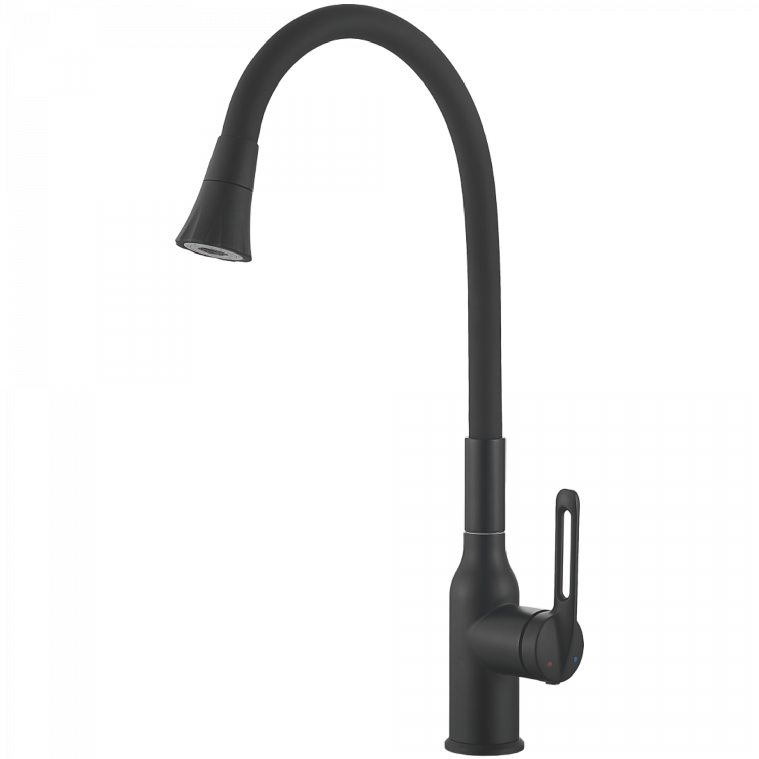 Смеситель для кухни, гибкий излив, нержавеющая сталь, черный HB 42830-7
