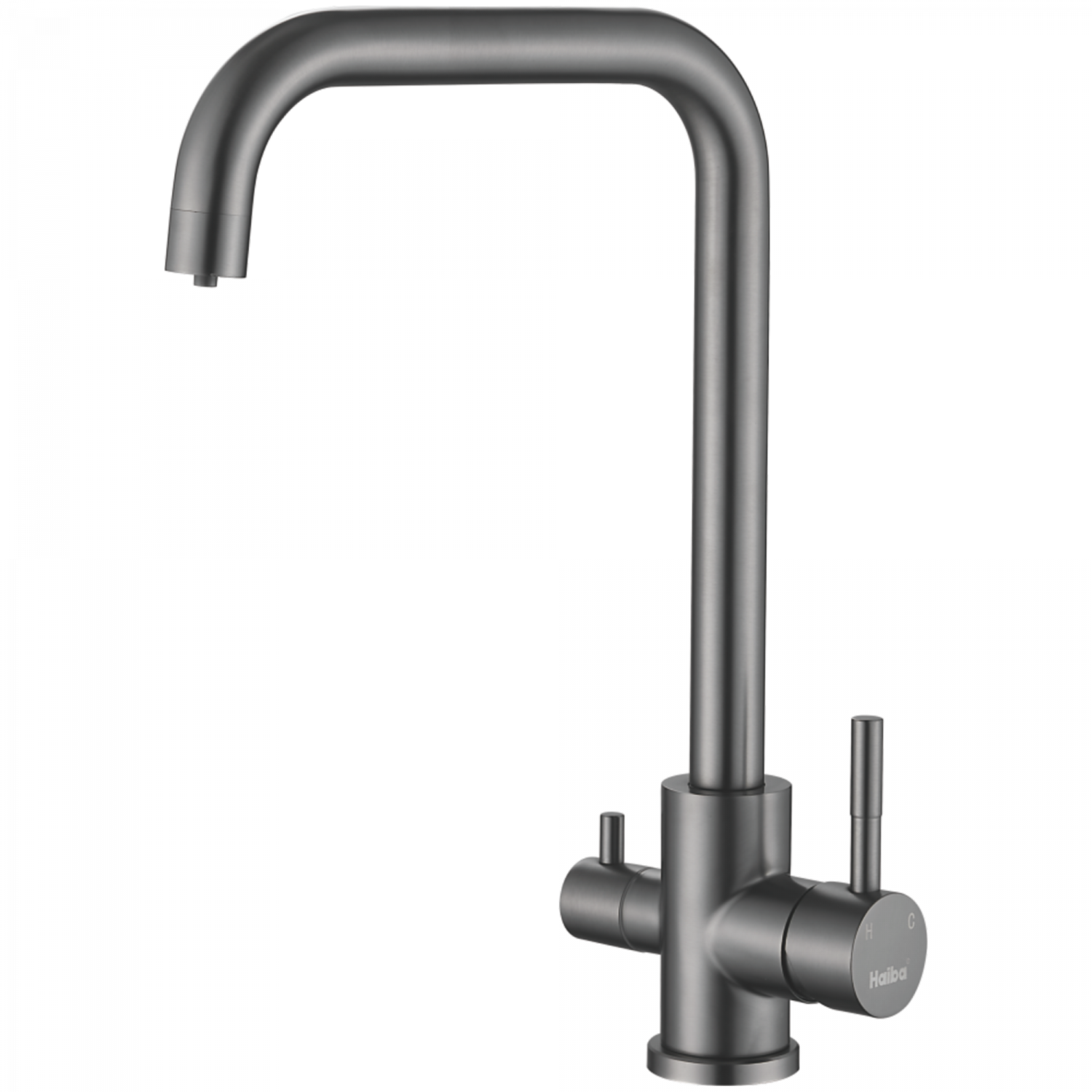 Смеситель для кухни с подключением фильтра, нержавеющая сталь, оружейная сталь HB 43829-3