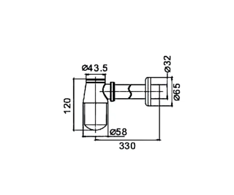 Сифон для раквоины Haiba HB 80