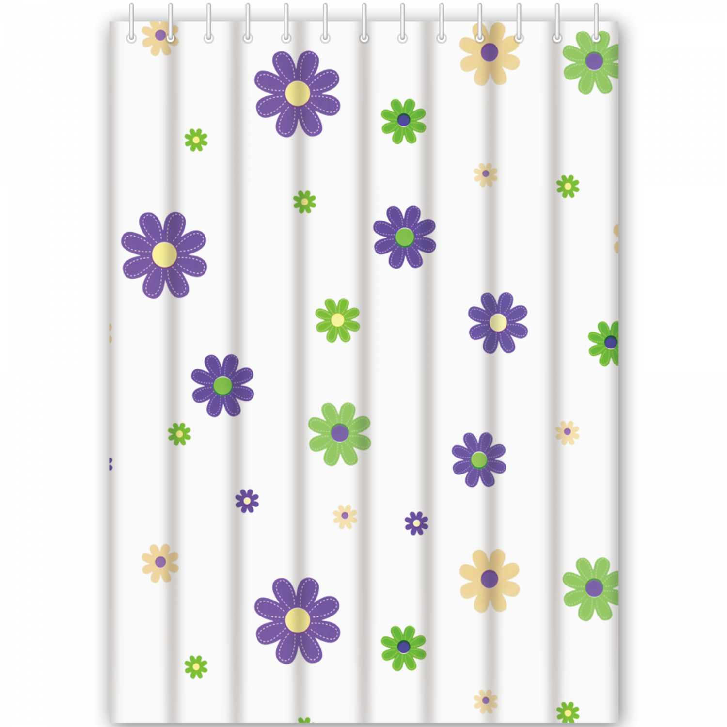 HB75060 Штора для ванной комнаты (PEVA, 180*180 см., с кольцами в комплекте)