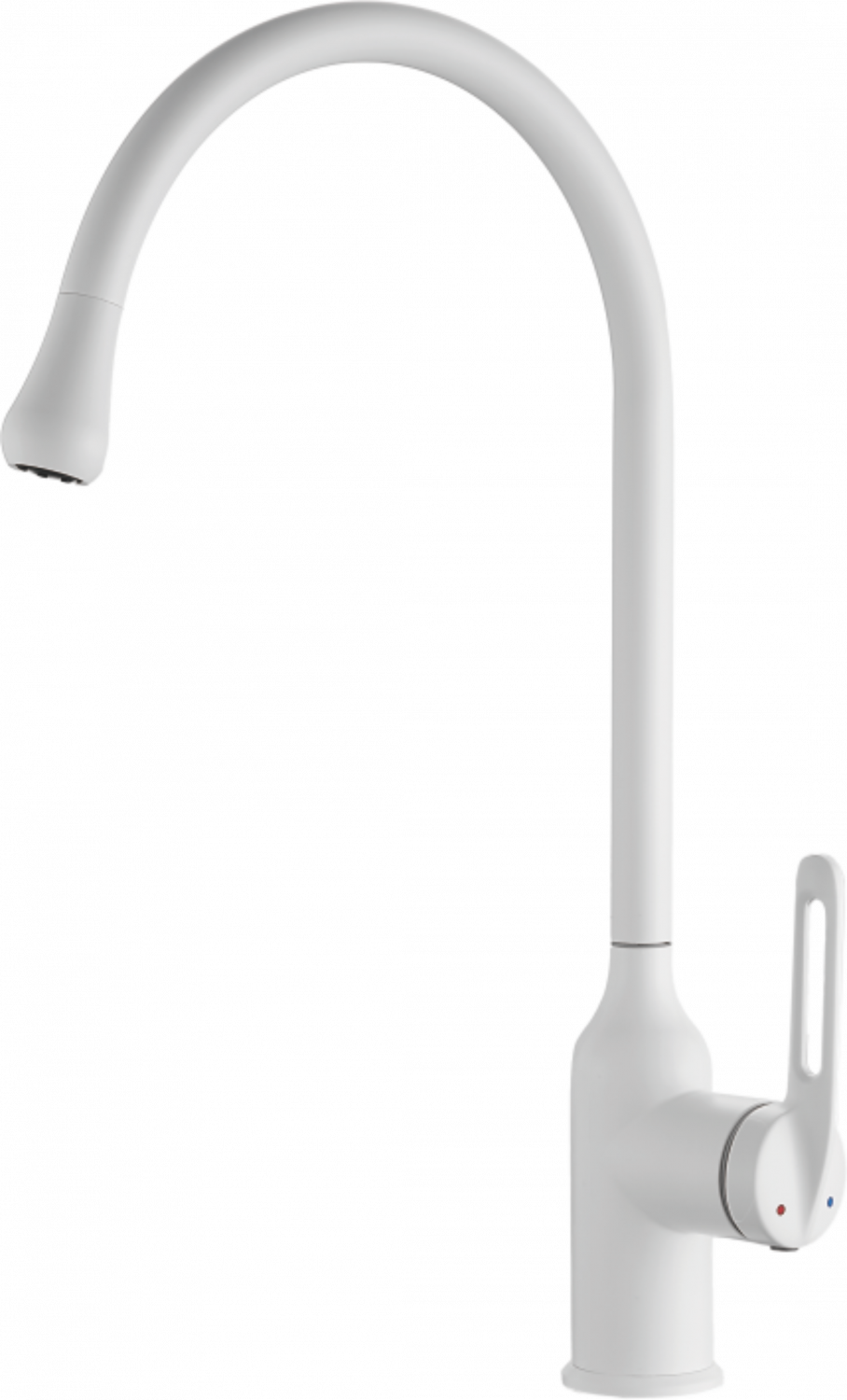 Смеситель для кухни, нержавеющая сталь, белый HB 41830-8