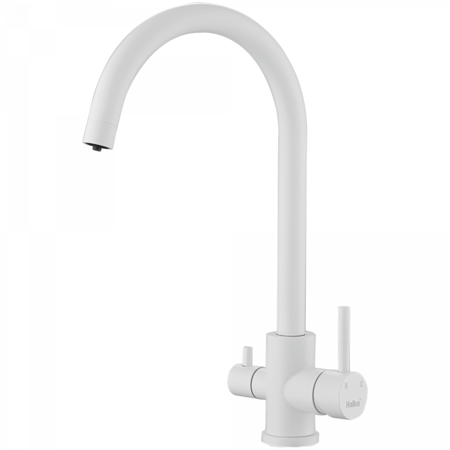 Смеситель для кухни с подключением фильтра, нержавеющая сталь, белый HB 43828-8