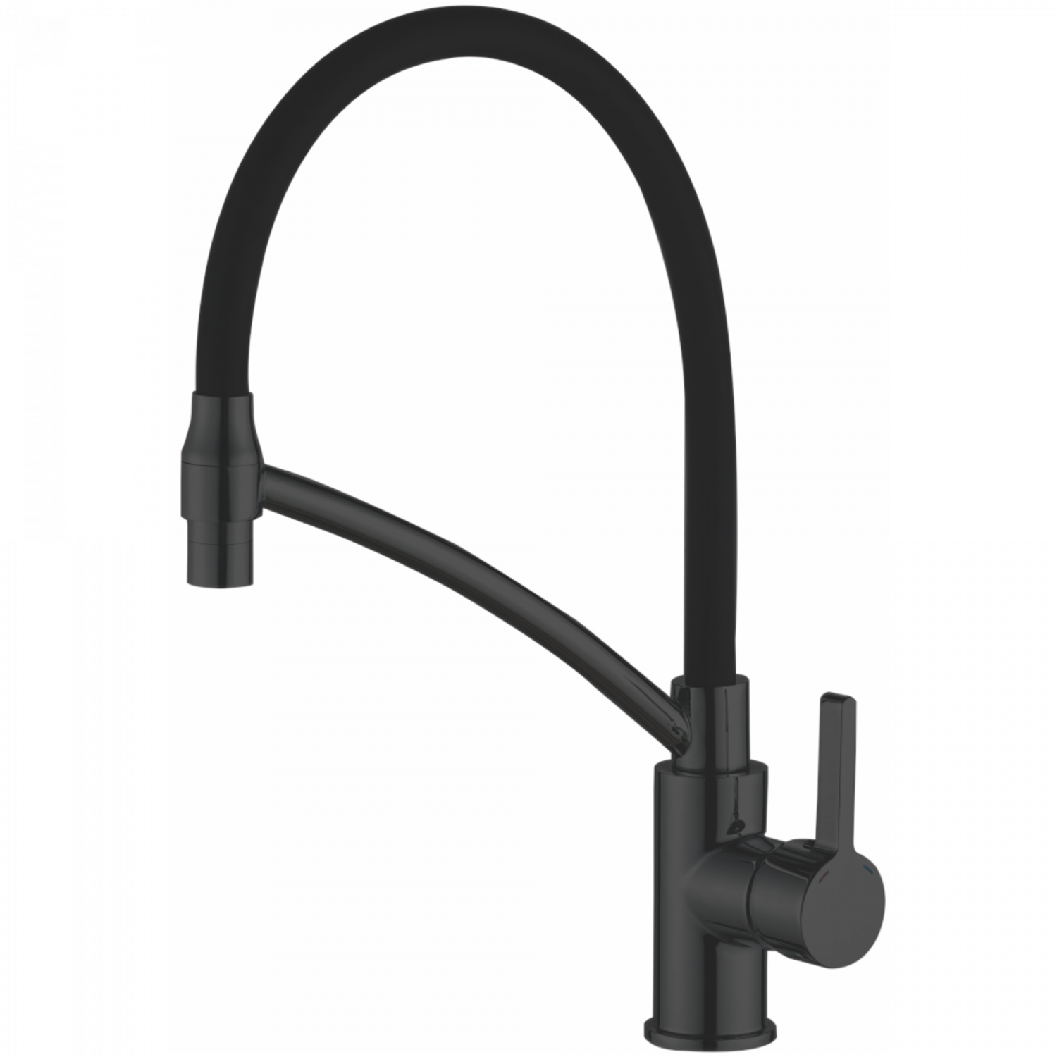 Смеситель для кухни, гибкий излив, латунь, черный HB 73644-7