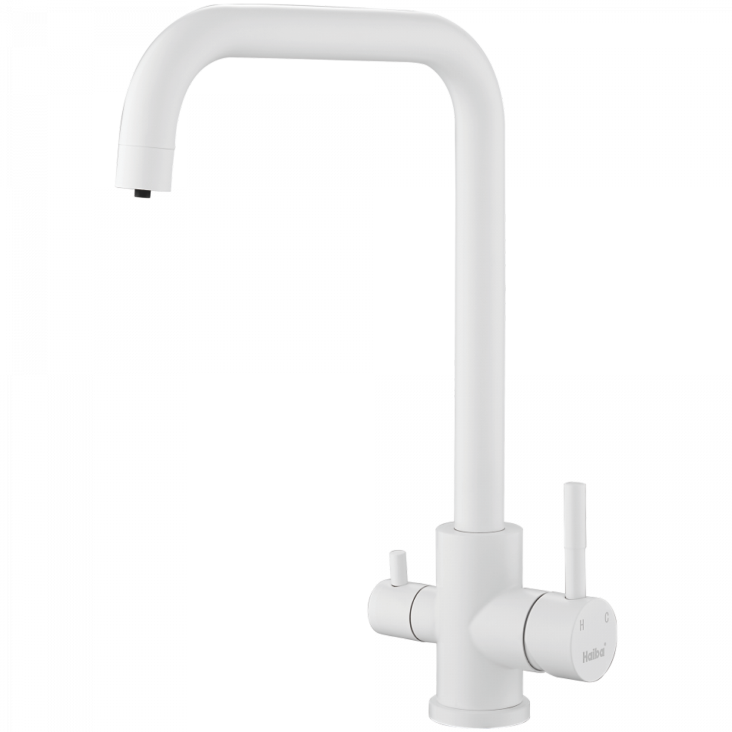 Смеситель для кухни с подключением фильтра, нержавеющая сталь, белый HB 43829-8