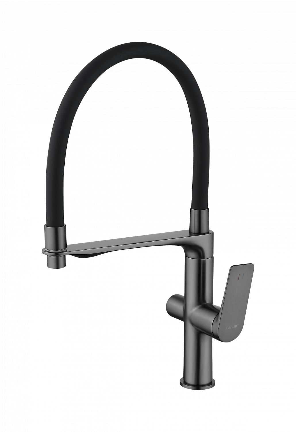 Смеситель для кухни с подключением фильтра, гибкий излив, латунь, оружейная сталь HB 76816-3