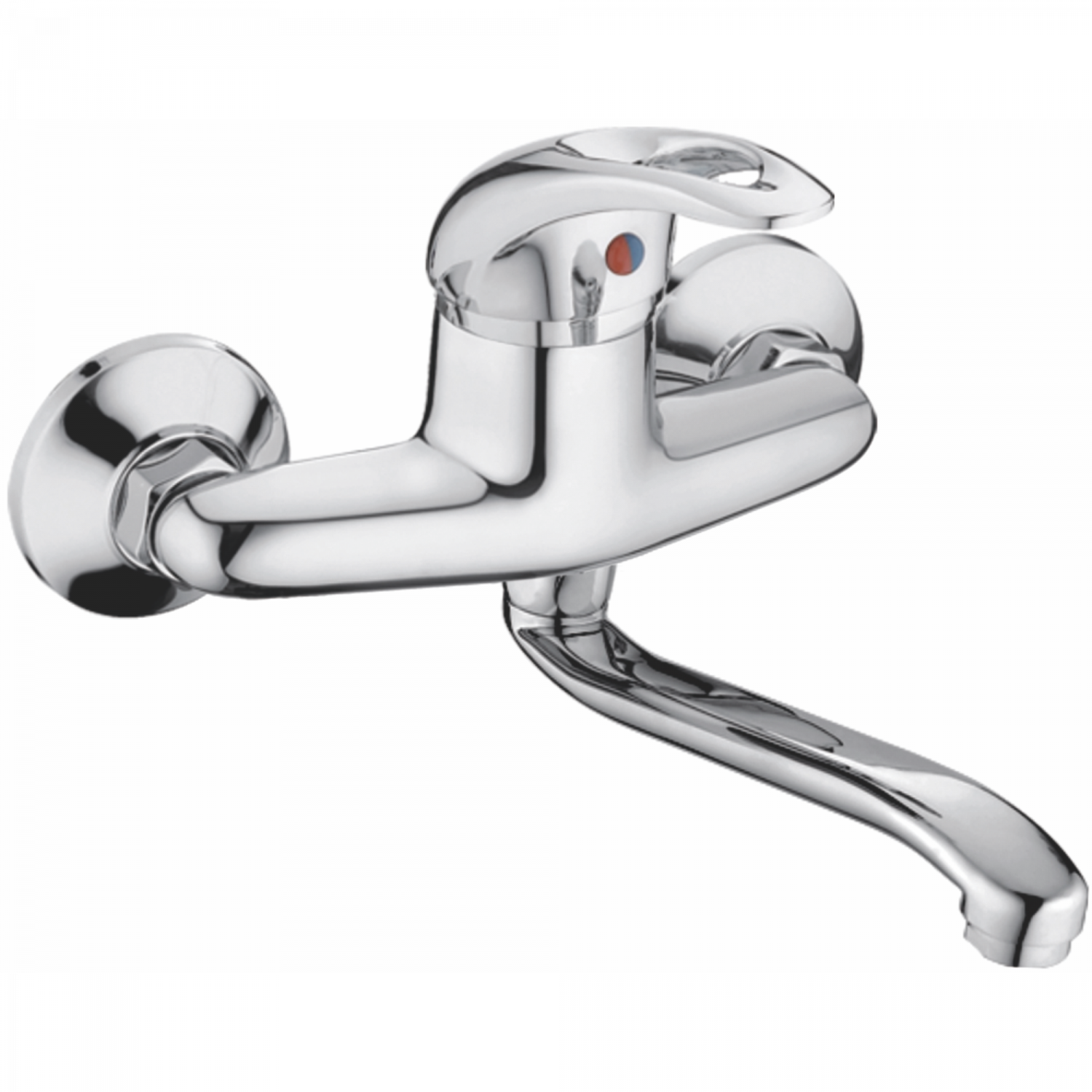 Смеситель для ванны, длинный излив, латунь, хром HB 4603