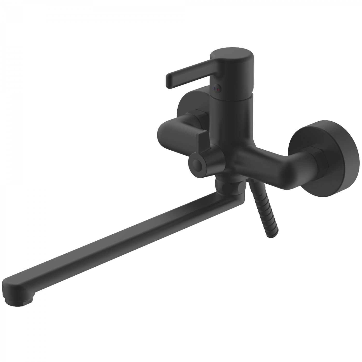 Смеситель для ванны, длинный излив, латунь, черный
Комплектация: лейка, шланг 1,5м, держатель для лейки HB 22814-7