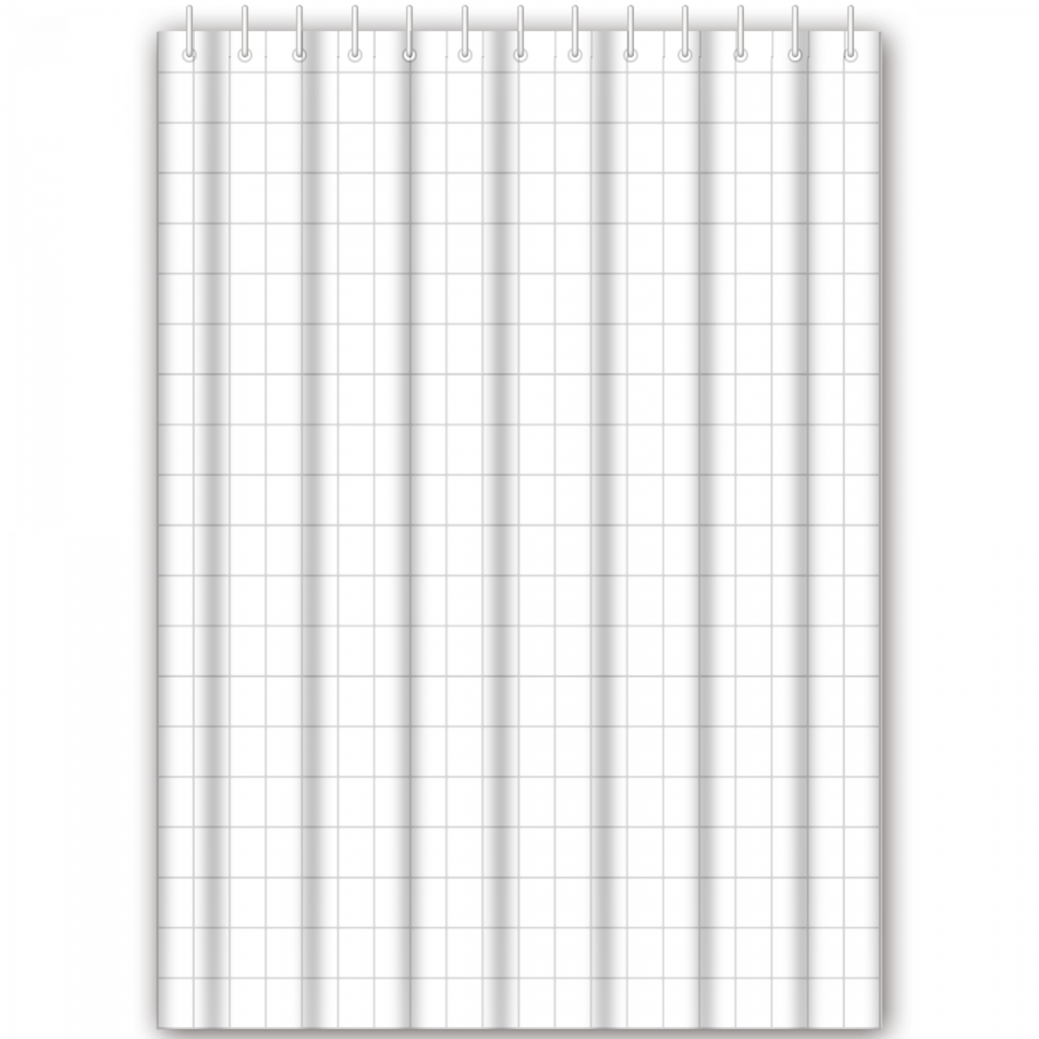 HB75002 Штора для ванной комнаты (PEVA, 180*180 см., с кольцами в комплекте)