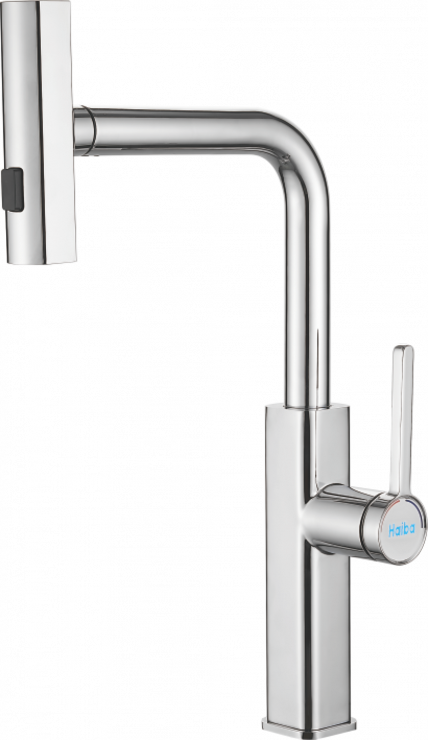 Смеситель для кухни, выдвижной излив, нержавеющая сталь, хром HB 73824