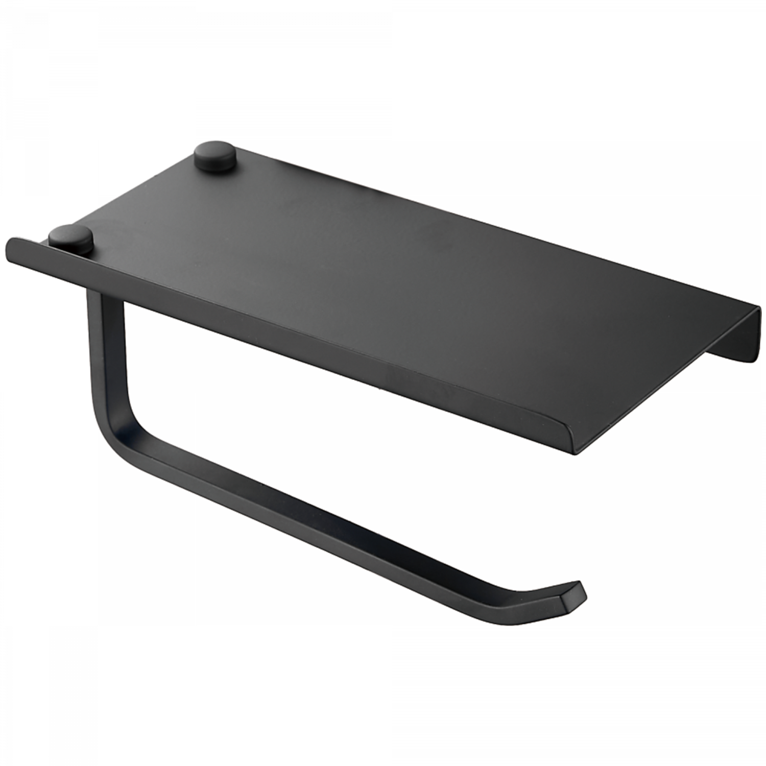 Держатель для туалетной бумаги с подставкой, черный HB 330-7