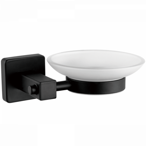Мыльница стеклянная, черный HB 8902
