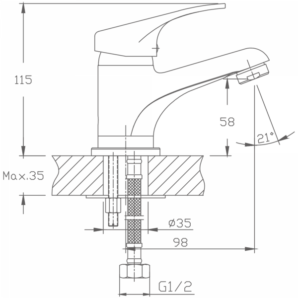 Смеситель для раковины Haiba HB 1013