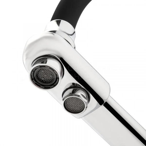 Смеситель для кухни с подключением фильтра, гибкий излив, нержавеющая сталь, серый/сталь HB 76822