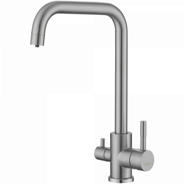 Смеситель для кухни с подключением фильтра, нержавеющая сталь, сатин HB 43829