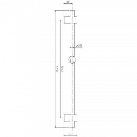 Душевая штанга без лейки и Шланга Haiba HB 8011