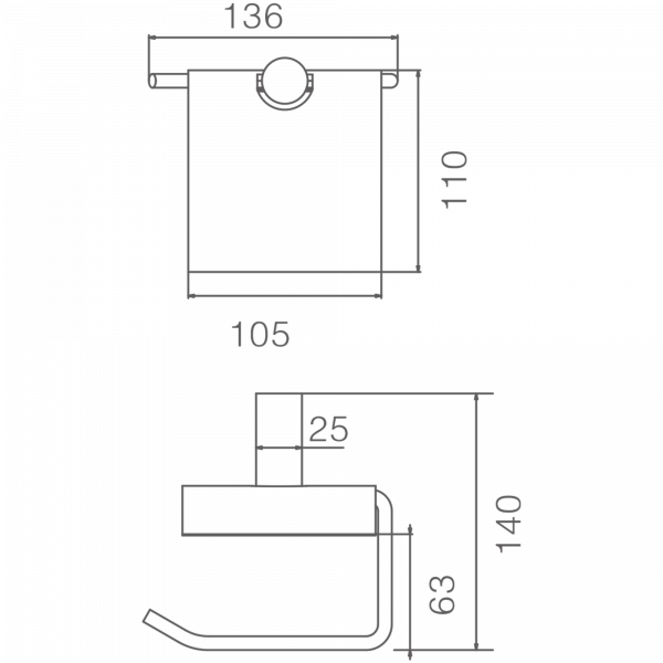 Держатель для туалетной бумаги, хром HB 8403