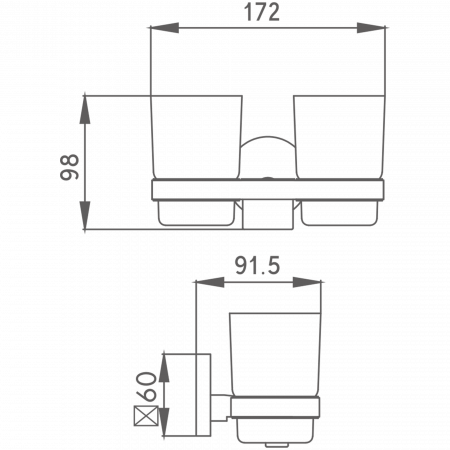 Держатель стакана HB 9008