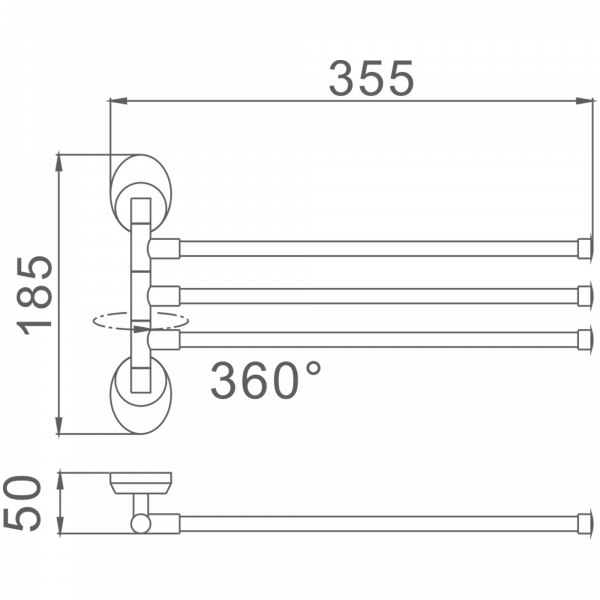 Полотенцедержатель 3-е рога Haiba HB 1613