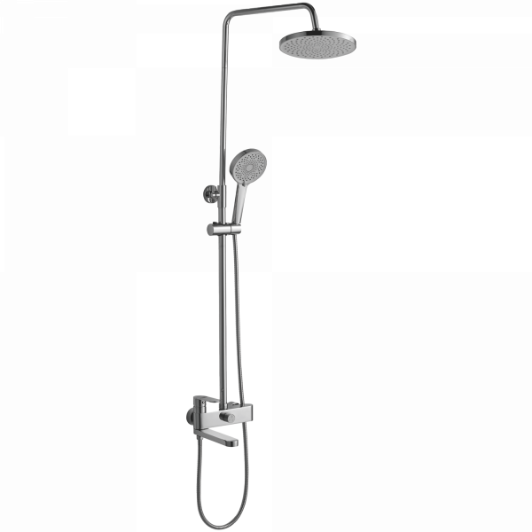 Душевая система, тропический душ, латунь, хром
Комплектация: лейка, шланг 1,5м, держатель для лейки HB 24590