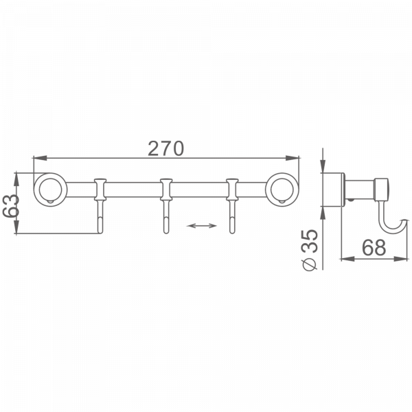 3 крючка Haiba HB 205-3