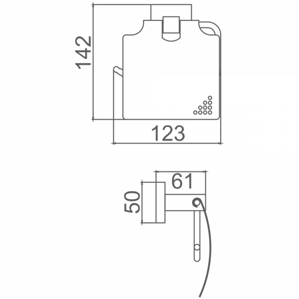 Держатель для туалетной бумаги, черный HB 8903