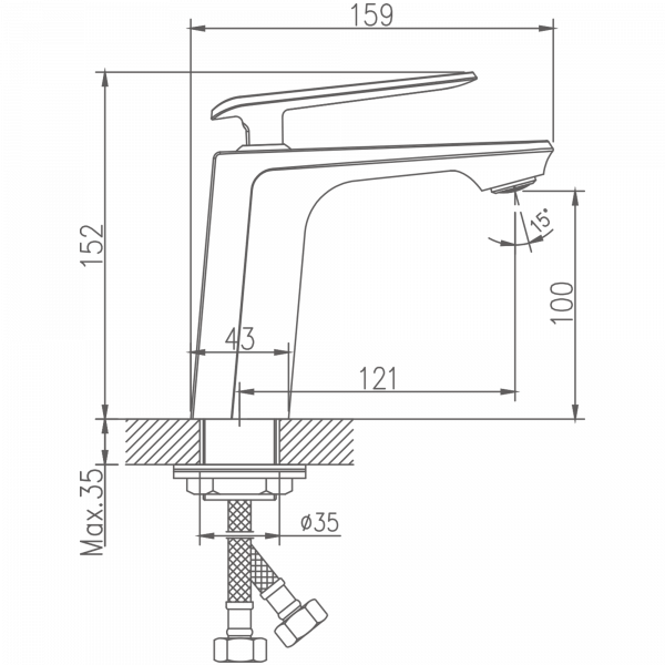Смеситель для раковины Haiba HB 10548-7