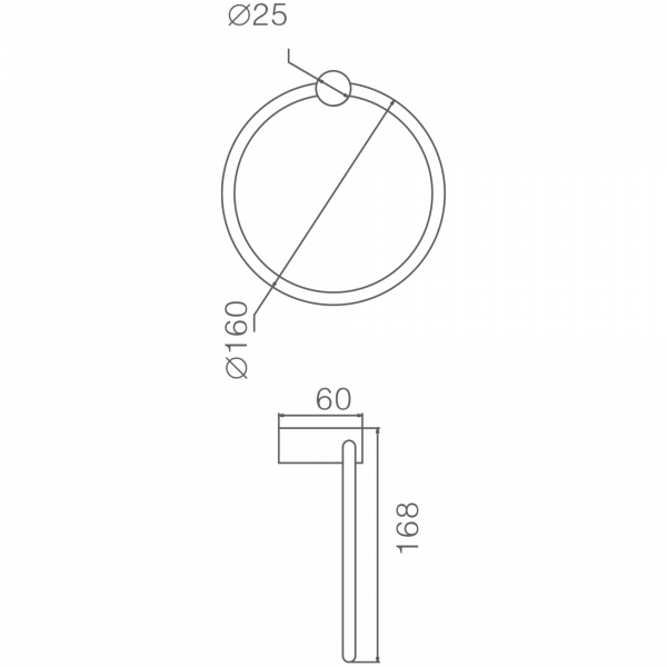 Держатель для полотенец, кольцо, бронза HB 8404-4