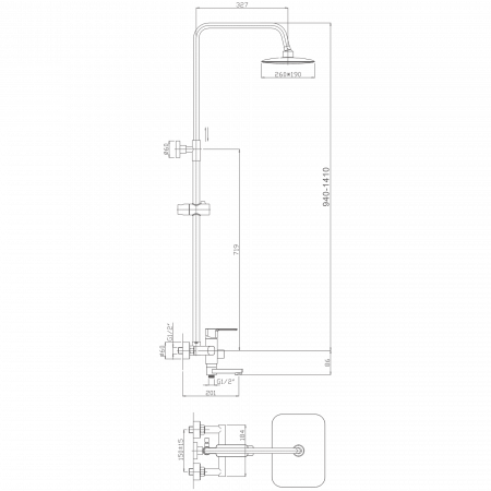 Душевая система Haiba HB 2402