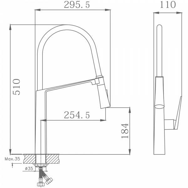 Смеситель для кухни Haiba HB 73827-3