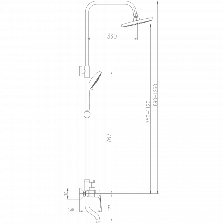 Душевая система Haiba HB 2414
