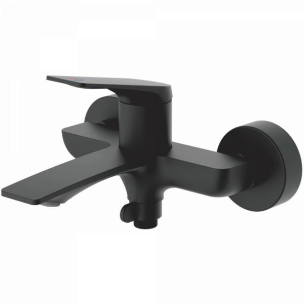 Смеситель для ванны, латунь, черный
Комплектация: лейка, шланг 1,5м, держатель для лейки HB 60816-7