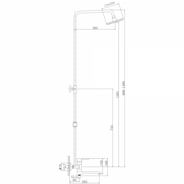 Душевая система Haiba HB 2424