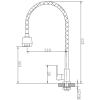 Кран моно, нержавеющая сталь Haiba HB 4181, сталь