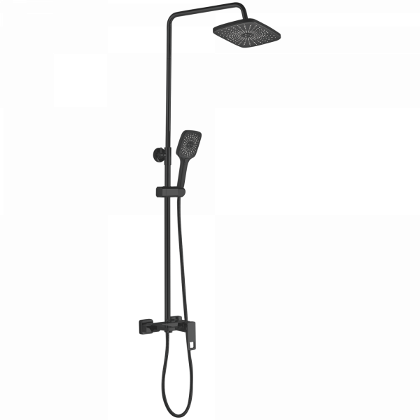 Душевая система, тропический душ, латунь, черный
Комплектация: лейка, шланг 1,5м, держатель для лейки HB 24615-7