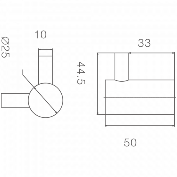 Крючок двойной, хром HB 8405-2