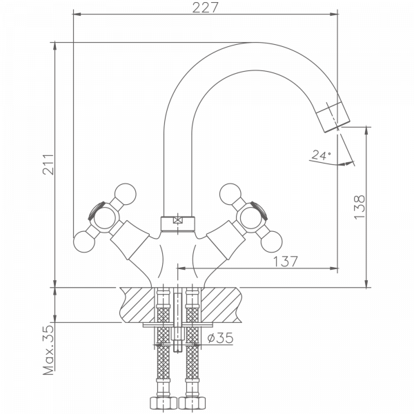 Смеситель для раковины Haiba HB 1219