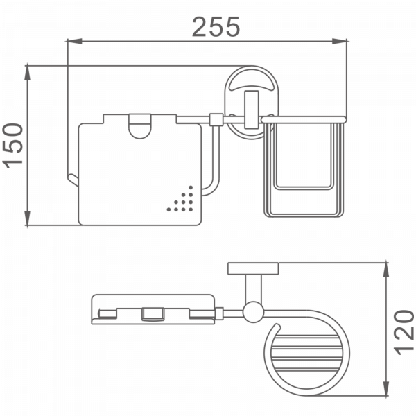 БумагоДержатель и Держатель дезодоранта Haiba HB 1903-1