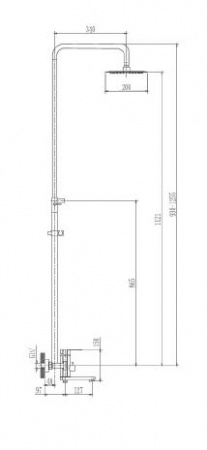Душевая система Haiba HB 24806