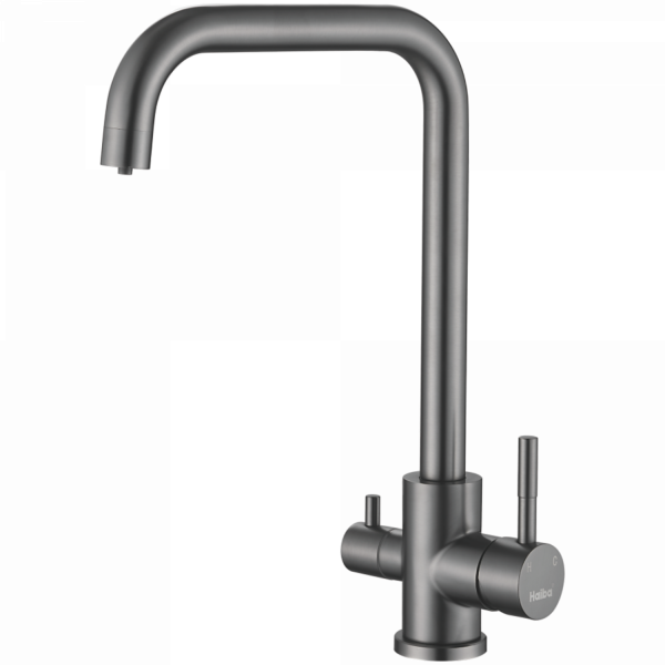 Смеситель для кухни с подключением фильтра, нержавеющая сталь, оружейная сталь HB 43829-3