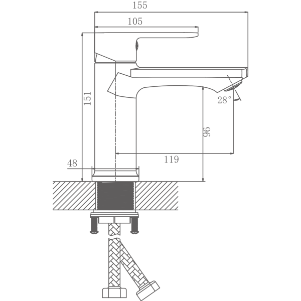 Смеситель для раковины
цвет: хром HB10719