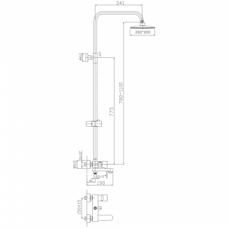 Душевая система Haiba HB 2401