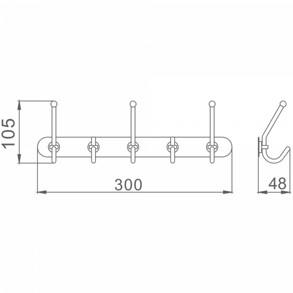 5 крючков Haiba HB 201-5