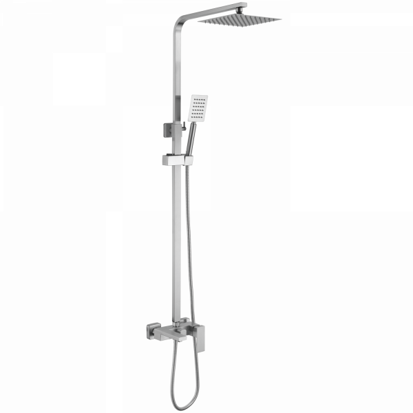 Душевая система, тропический душ, нержавеющая сталь
Комплектация: лейка, шланг 1,5м, держатель для лейки HB 24803-2