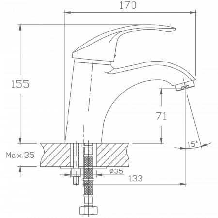 Смеситель для раковины Haiba HB 1021