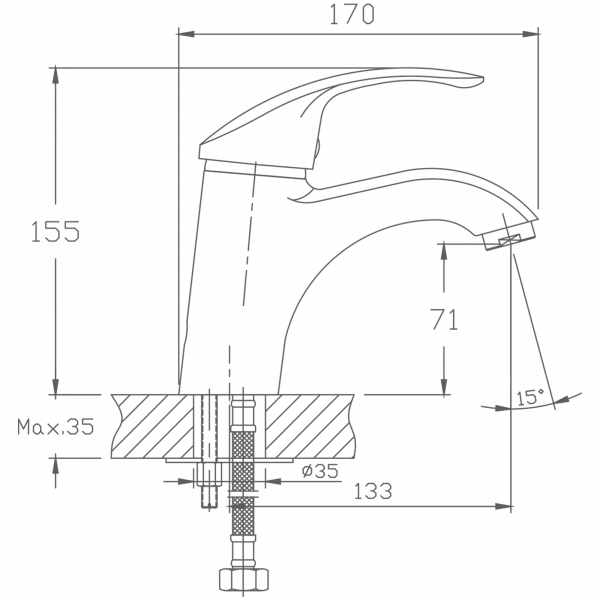 Смеситель для раковины Haiba HB 1021