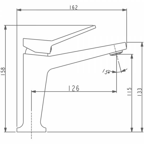 Смеситель для раковины, латунь, черный HB 10818-7
