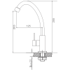 Кран моно, нержавеющая сталь HB 4185