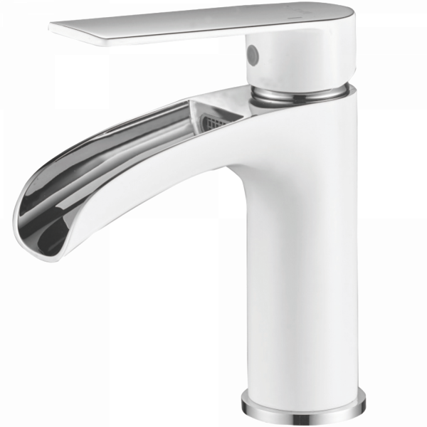 Смеситель для раковины, водопад, латунь, белый/хром
HB 13505-8